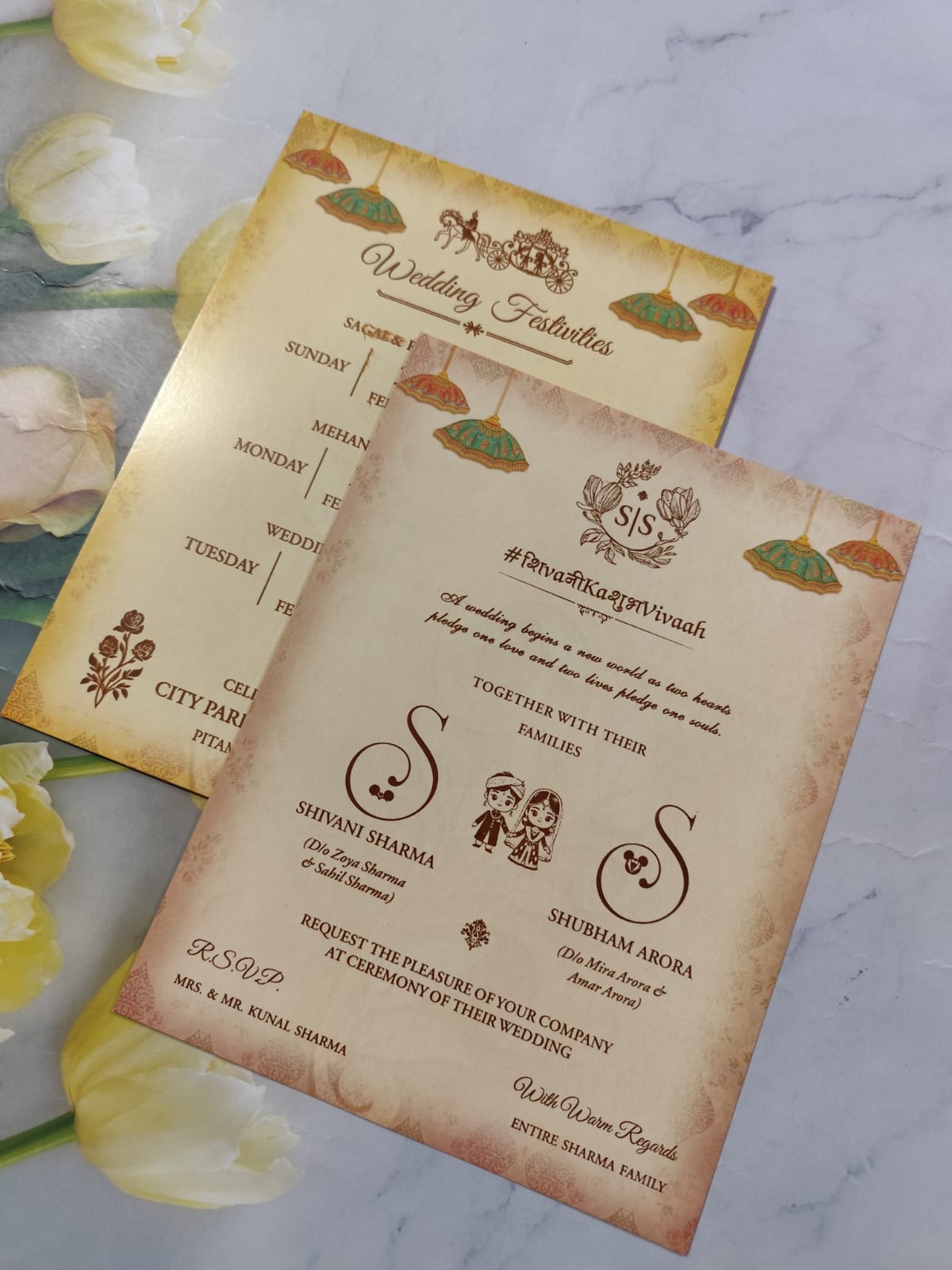 Gulshan Card Collection Designer Wedding Invitation Card (Pack of 50) AND