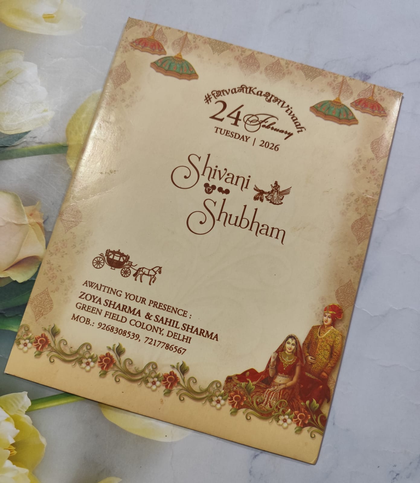 Gulshan Card Collection Designer Wedding Invitation Card (Pack of 50) AND
