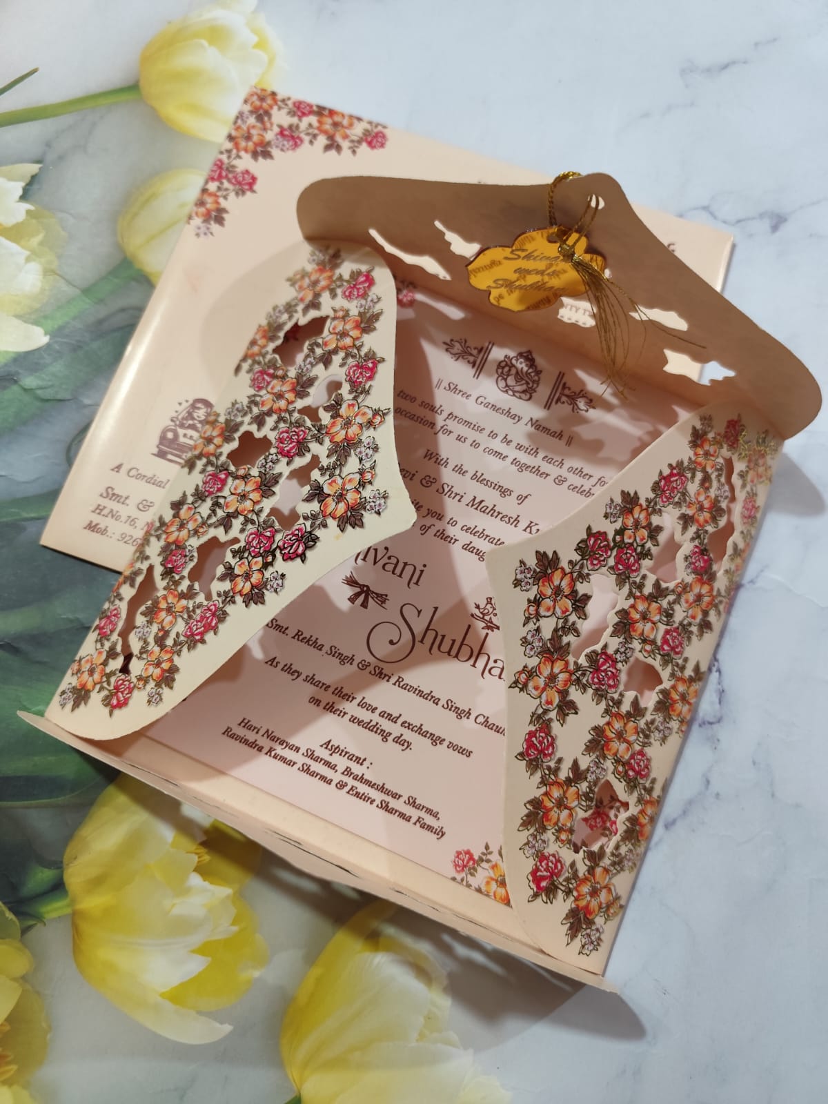 Gulshan Card Collection Designer Wedding Invitation Card (Pack of 50) AND