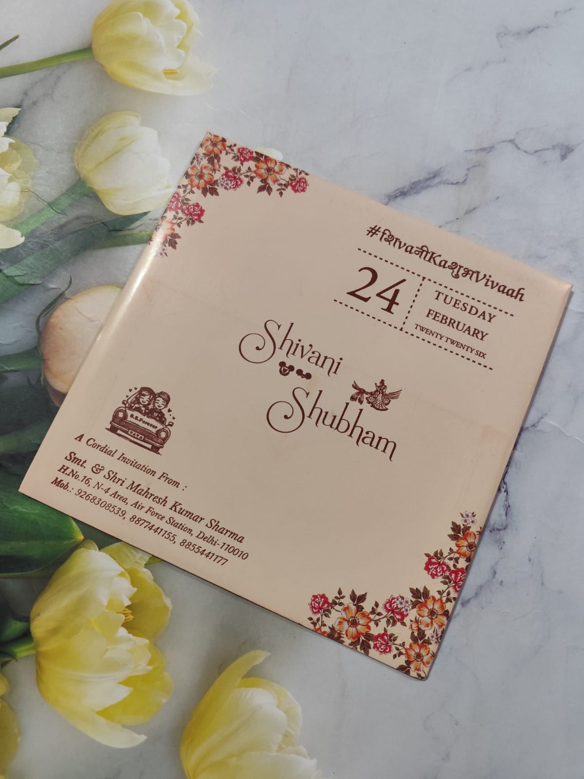 Gulshan Card Collection Designer Wedding Invitation Card (Pack of 50) AND