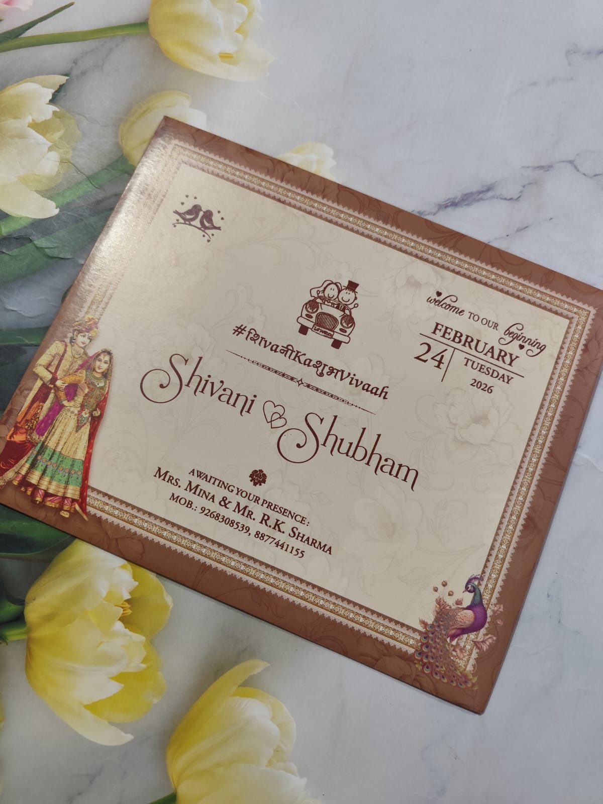 Gulshan Card Collection Designer Wedding Invitation Card (Pack of 50) AND