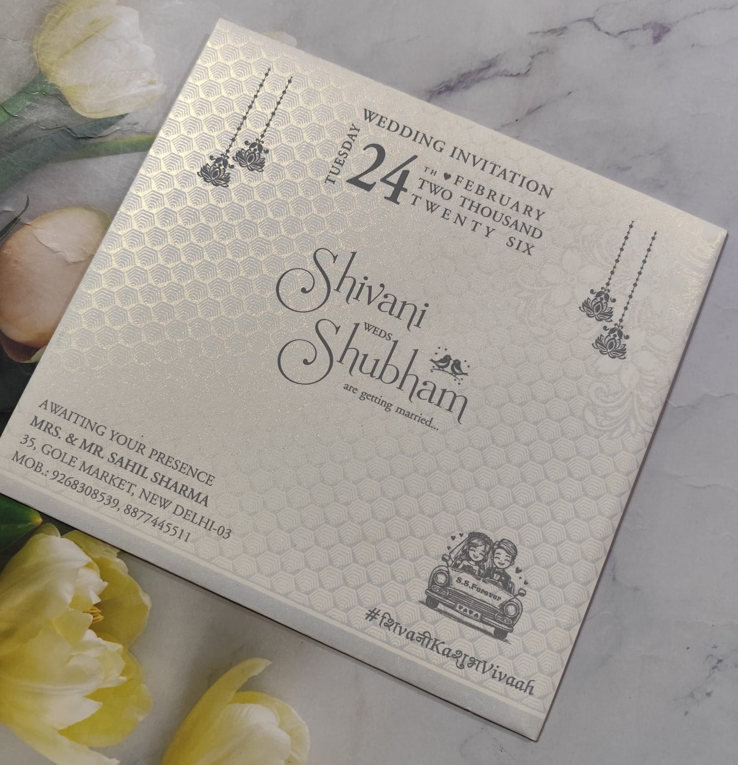 Gulshan Card Collection Designer Wedding Invitation Card (Pack of 50) AND