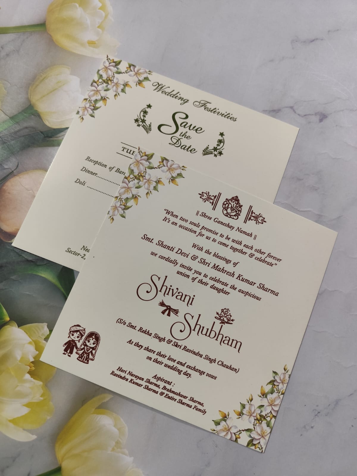 Gulshan Card Collection Designer Wedding Invitation Card (Pack of 50) AND