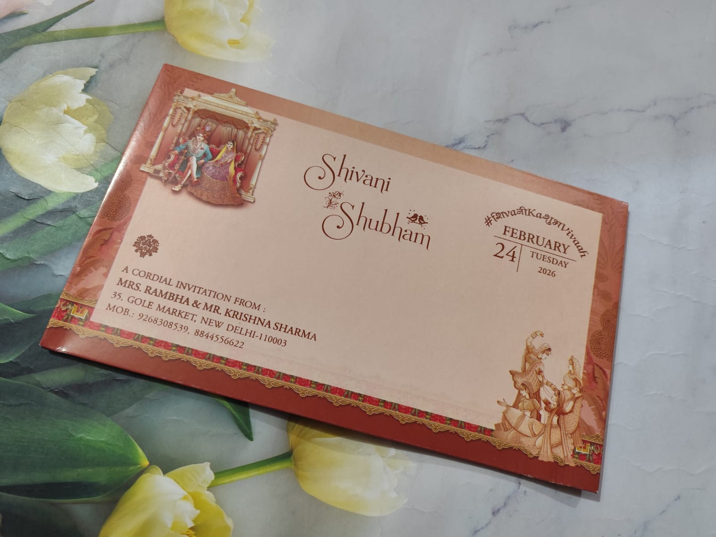 Gulshan Card Collection Designer Wedding Invitation Card (Pack of 50) AND