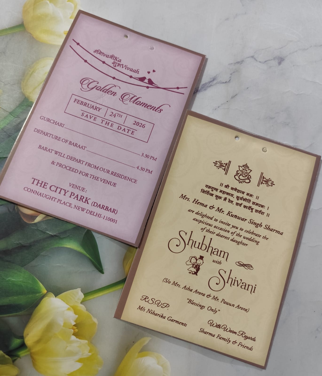Gulshan Card Collection Designer Wedding Invitation Card (Pack of 50) AND