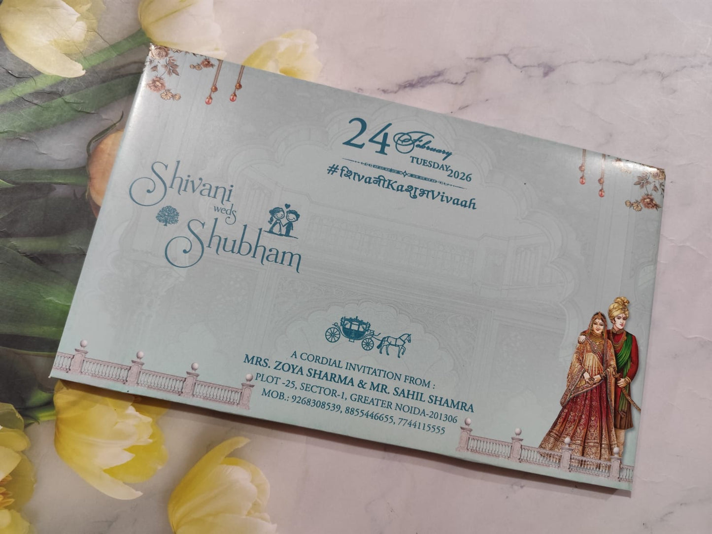 Gulshan Card Collection Designer Wedding Invitation Card (Pack of 50) AND
