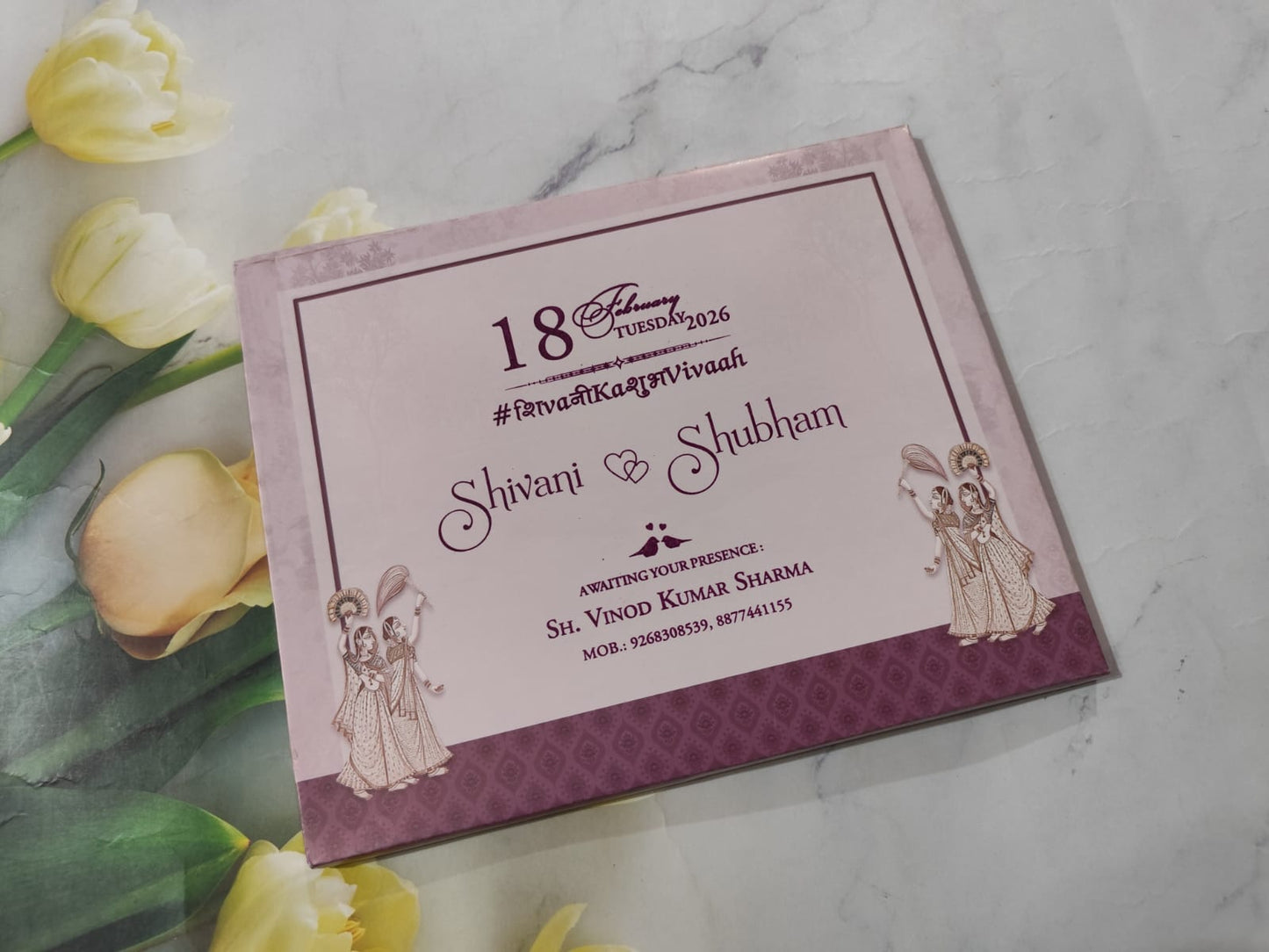 Gulshan Card Collection Designer Wedding Invitation Card (Pack of 50) AND