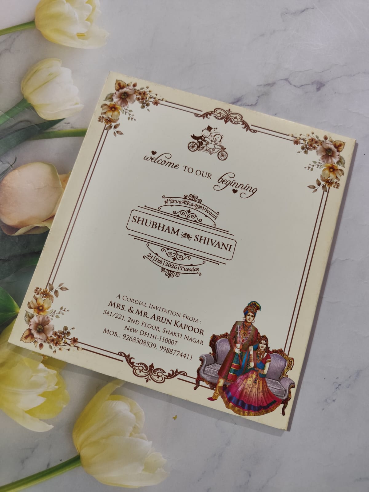 Gulshan Card Collection Designer Wedding Invitation Card (Pack of 50) AND