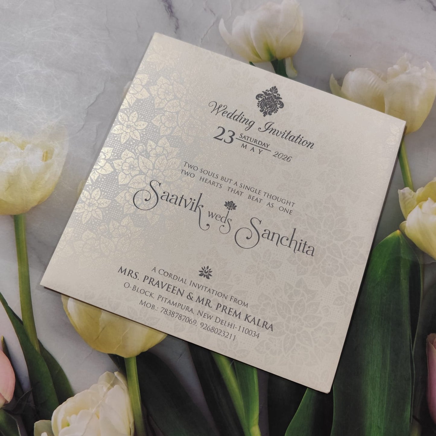 Gulshan Card Collection Designer Wedding Invitation Card (Pack of 50) RD