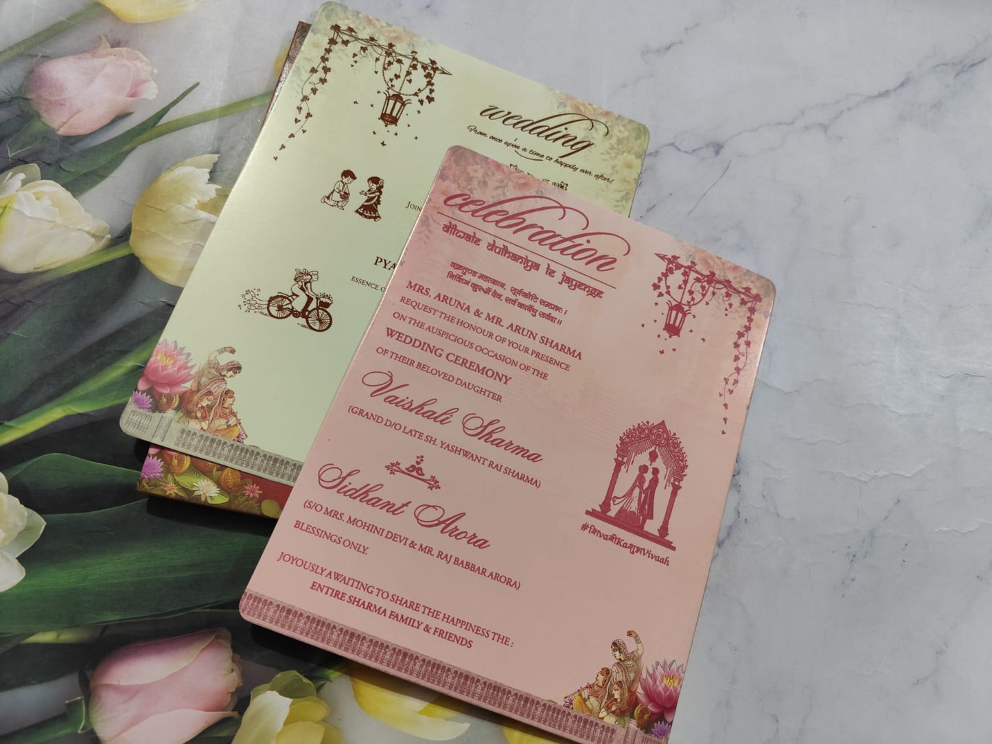 Gulshan Card Collection Designer Wedding Invitation Card for Hindu (Pack of 50) RD (Under 60)