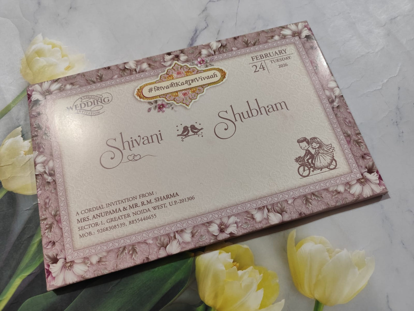Gulshan Card Collection Designer Wedding Invitation Card  (Pack of 50) RD (Under 100)