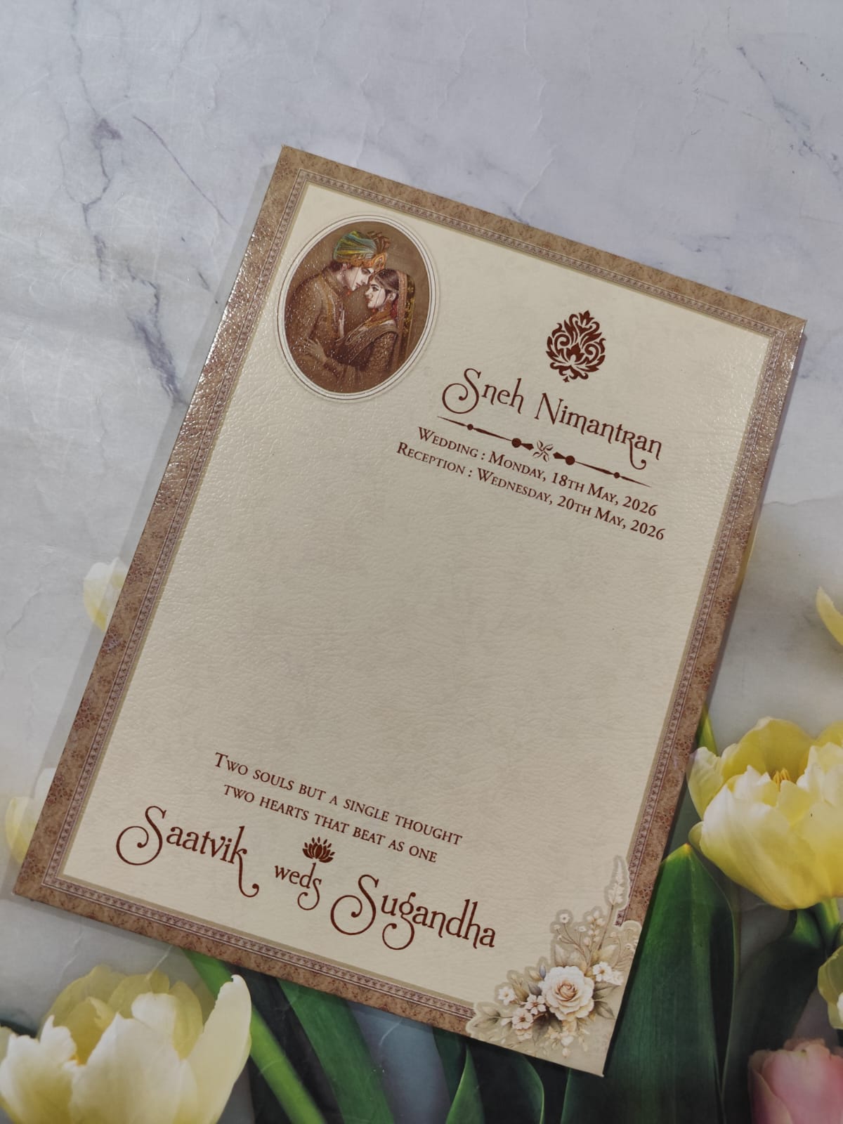 Gulshan Card Collection Designer Wedding Invitation Card Bride & Groom  Design (Pack of 50) RD (Copy)