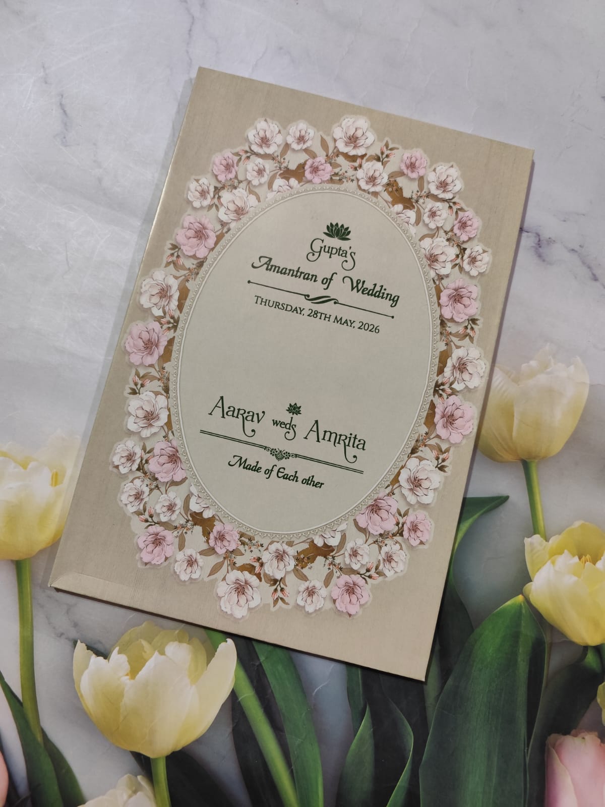 Gulshan Card Collection Designer Wedding Invitation Card (Pack of 50) RD