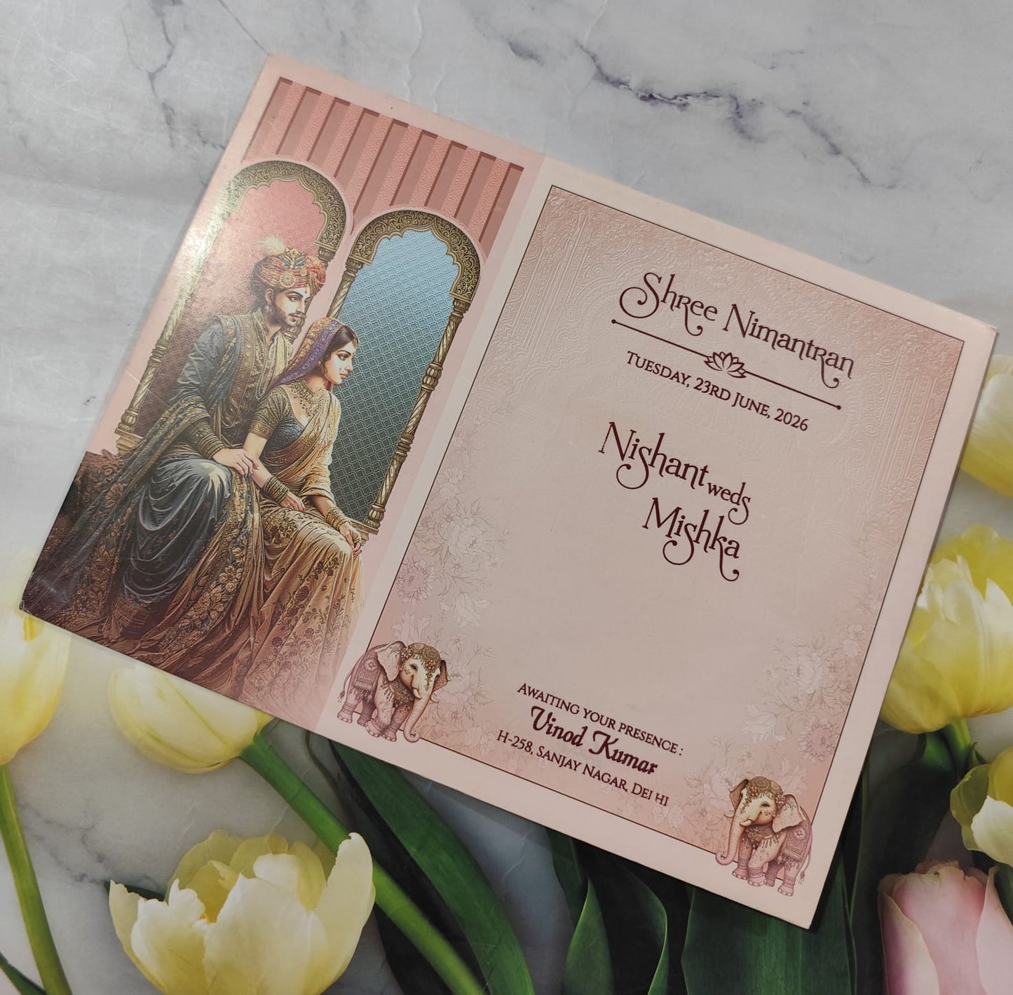 Gulshan Card Collection Designer Wedding Invitation Card (Pack of 50) RD