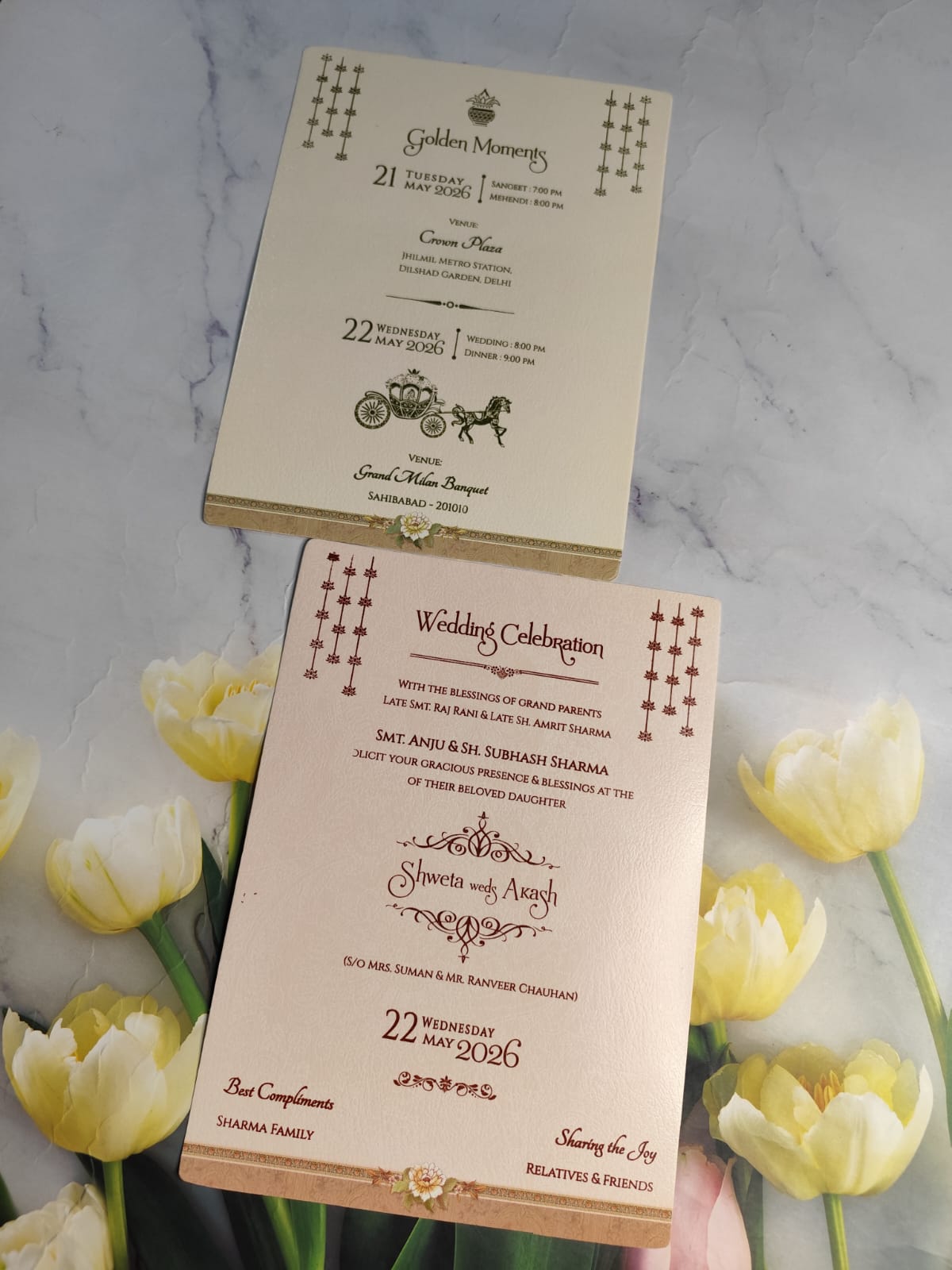 Gulshan Card Collection Designer Wedding Invitation Card (Pack of 50) RD
