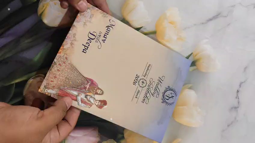 Gulshan Card Collection Designer Wedding Invitation Card (Pack of 50)